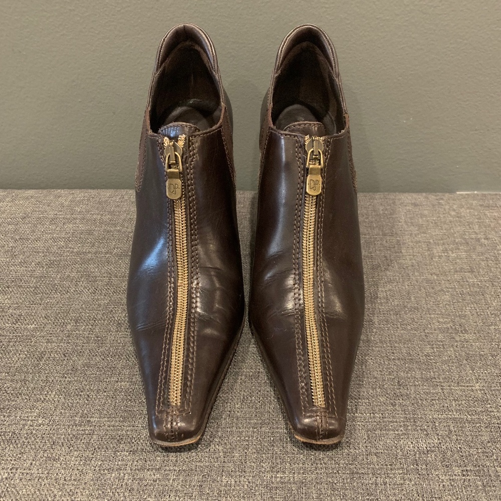 Donald J. Pliner 12 lights Brown High Heel Leather Ankle Booties